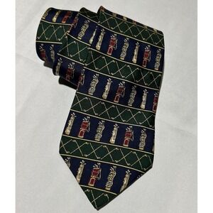 Tommy Hilfiger Mens Silk Neck Tie‎ Golf Bags Business Work Career Green Blue